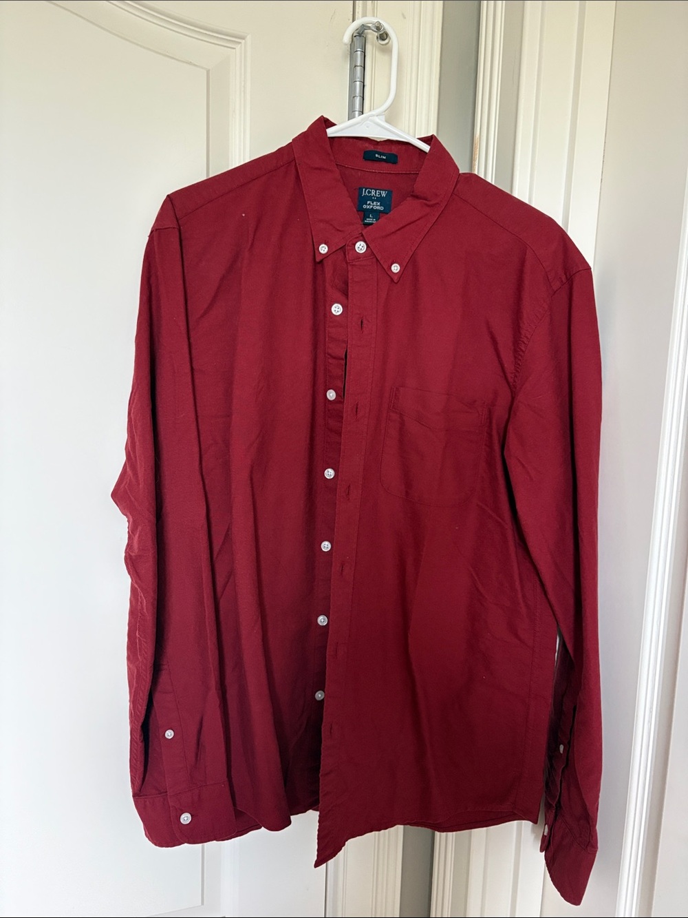 J. Crew Men’s Button-Down Shirt in Deep Red